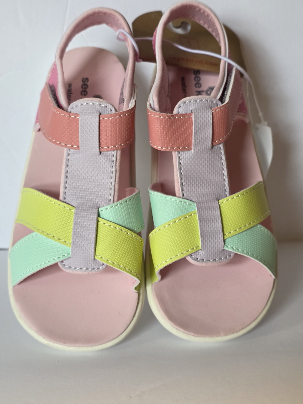 See Kai Run Kids' Pink Multicolor Strappy Sandals